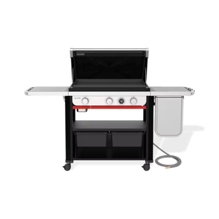 Weber Slate™ 30" Rust-Resistant Griddle with extendable side table (Natural Gas) 3 Burners | Natural Gas