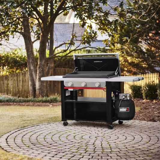 Weber Slate™ 30" Rust-Resistant Griddle with extendable side table (Natural Gas) 3 Burners | Natural Gas