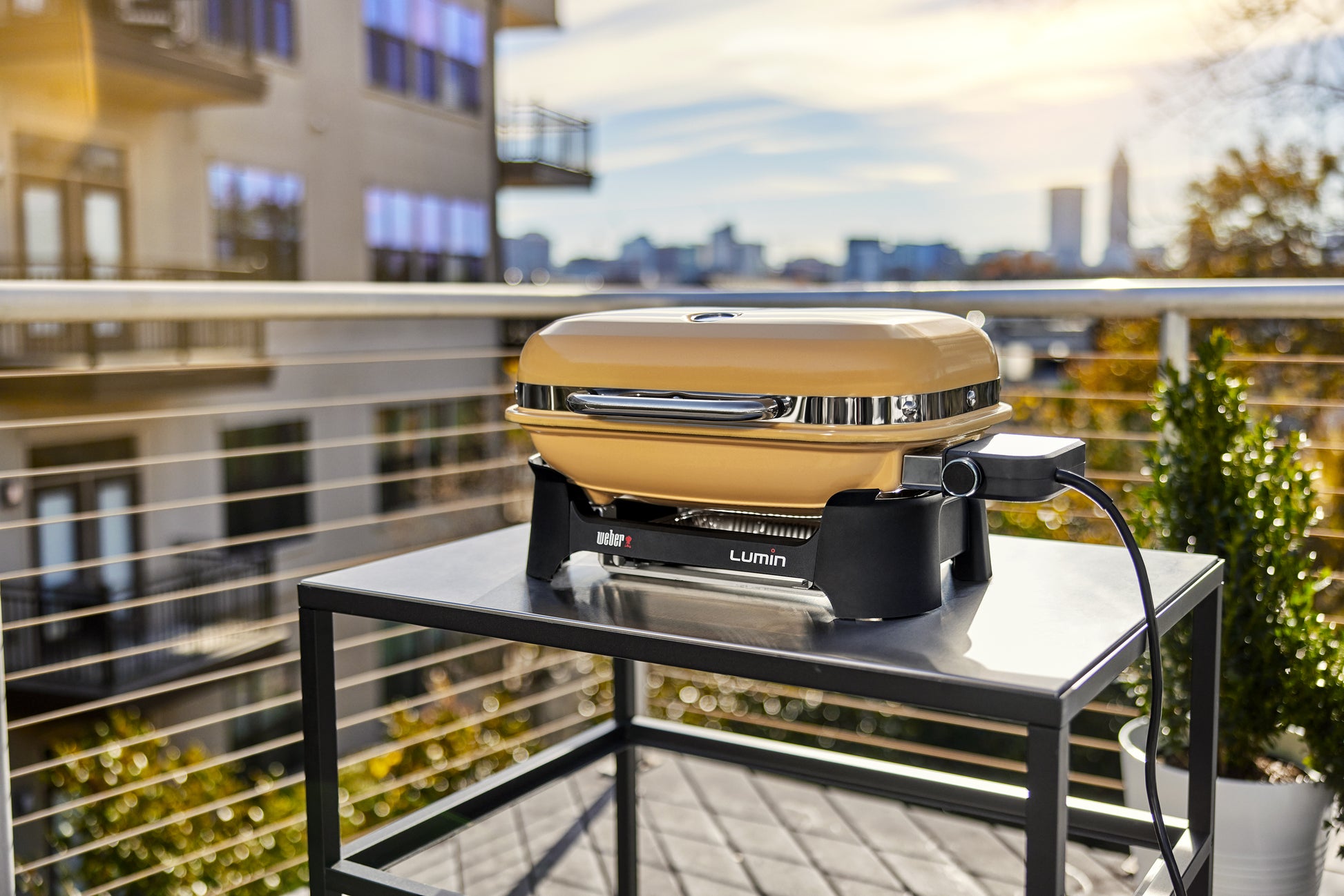 Weber Lumin Compact Electric Grill - Golden Yellow Weber Chilliwack BBQ Supply