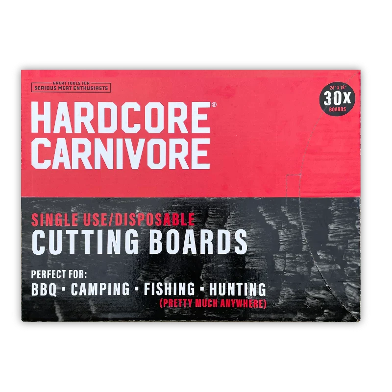 Hardcore Carnivore Disposable Cutting Board - pack of 30