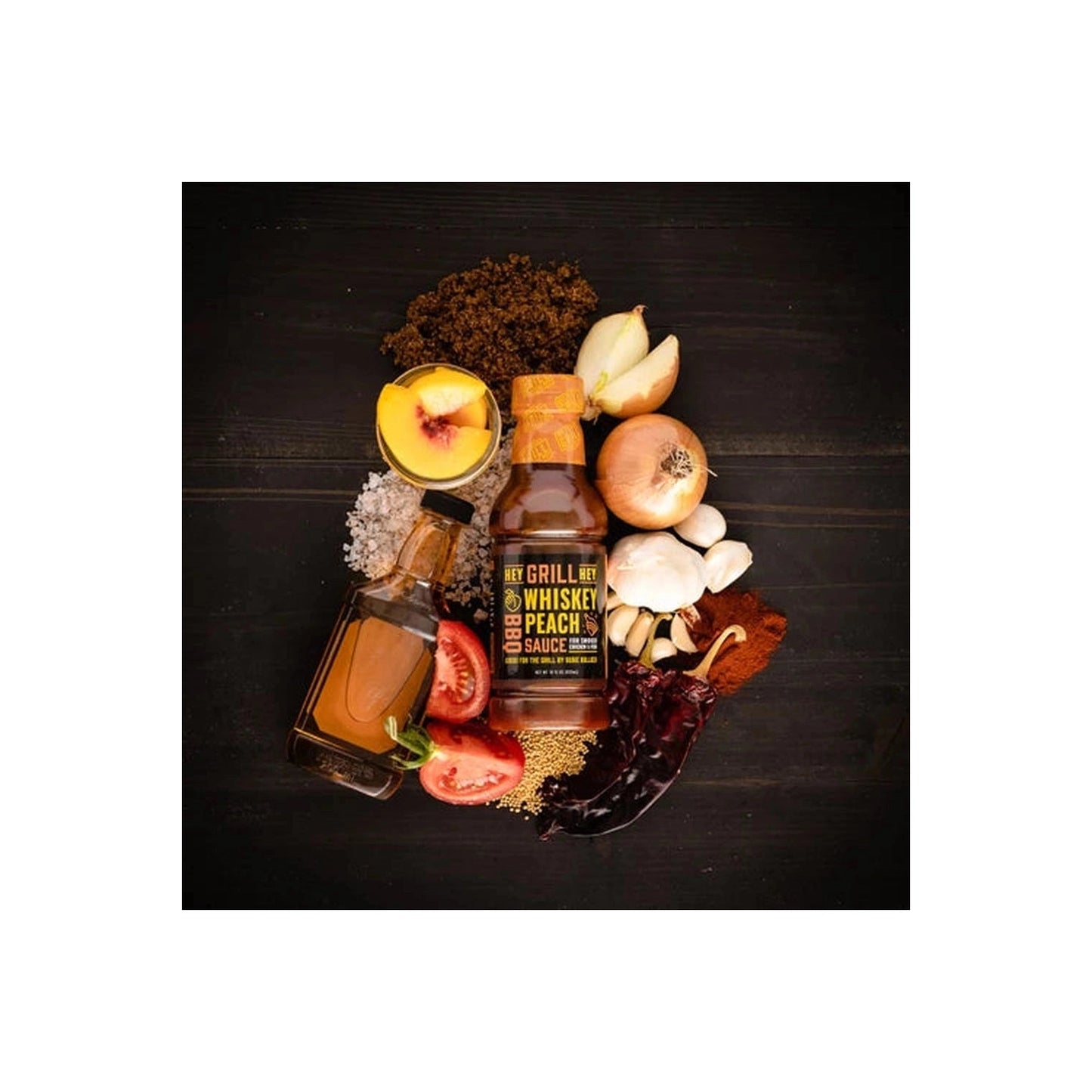 Hey Grill Hey Whi skey Peach BBQ Sauce Hey Grill Hey Chilliwack BBQ Supply