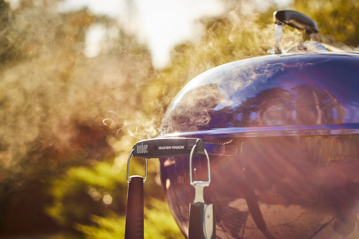 Master-Touch Charcoal Grill 22" Deep Ocean Blue Weber Chilliwack BBQ Supply