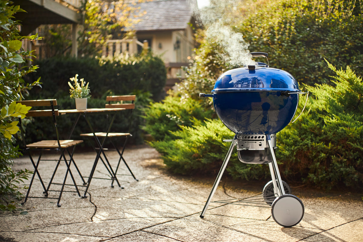 Master-Touch Charcoal Grill 22" Deep Ocean Blue Weber Chilliwack BBQ Supply