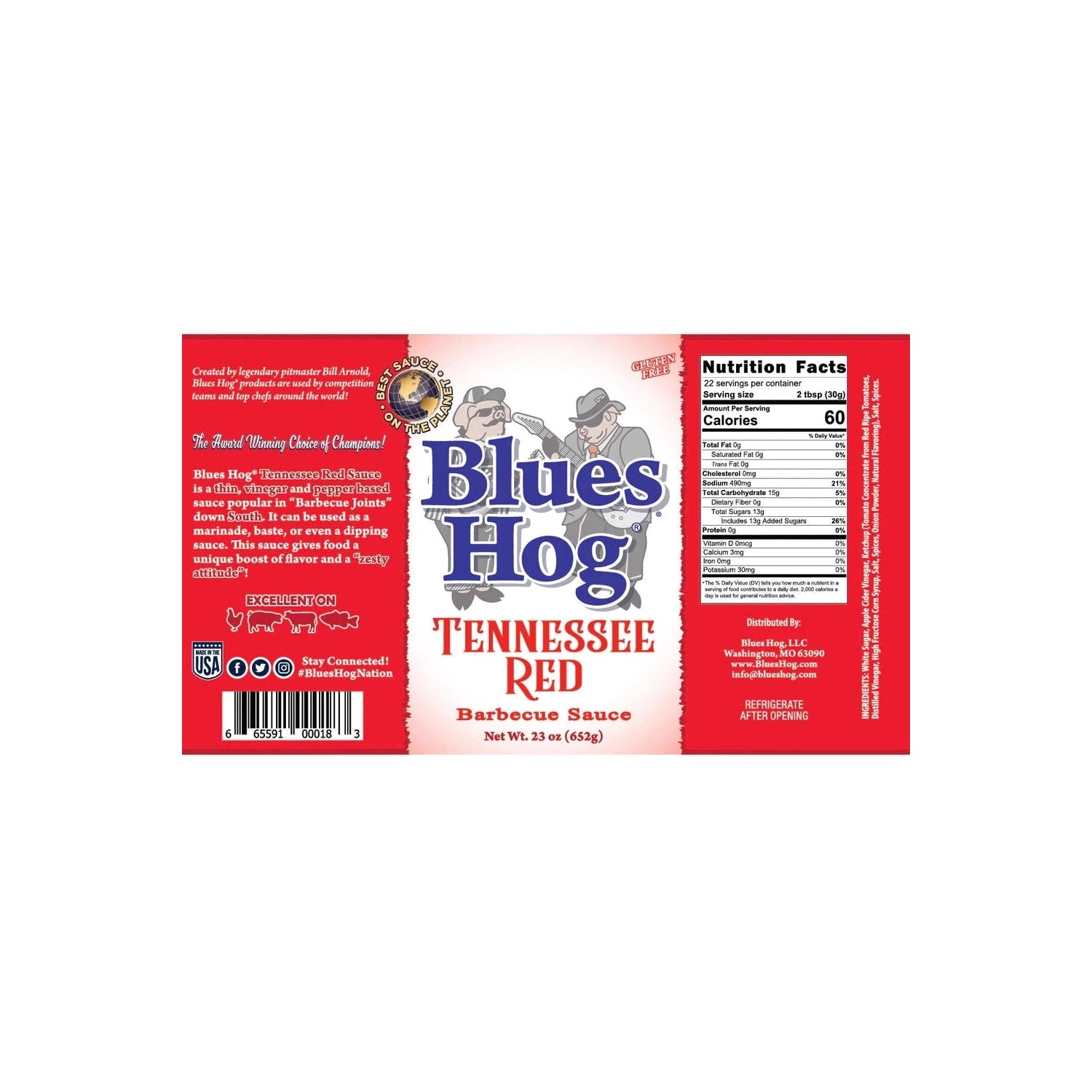 BLUES HOG Tennesse Red Sacue - 23 oz Blues Hog Chilliwack BBQ Supply