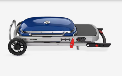 Weber Traveler Portable Gas Grill - Deep Ocean Blue Weber Chilliwack BBQ Supply