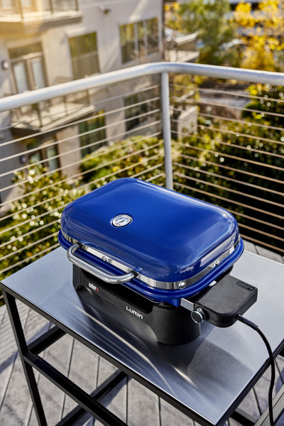 Weber Lumin Compact Electric Grill - Deep Ocean Blue Weber Chilliwack BBQ Supply