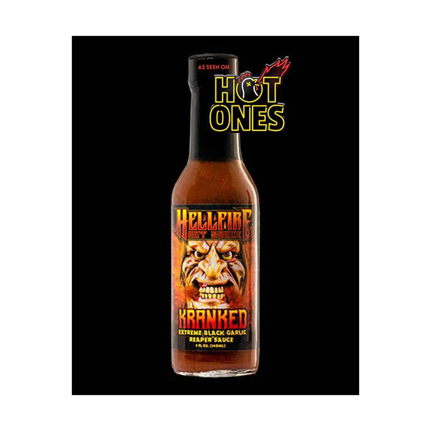 Hellfire Kranked Extreme Black Garlic Reaper Sauce Hellfire Hot Sauce Chilliwack BBQ Supply
