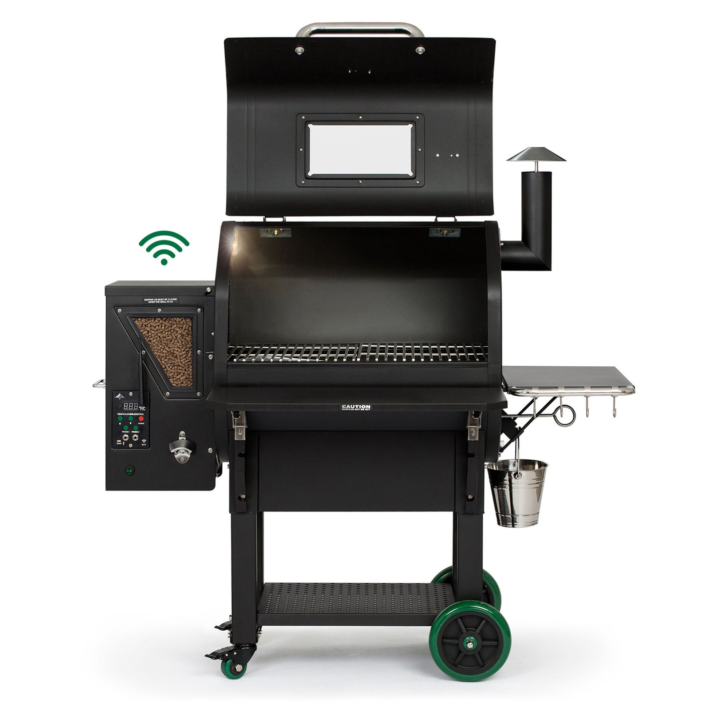 Green Mountain Grills Ledge Prime SS Wi-Fi, Rotisserie-Enabled, w/Light & Folding Shelf Green Mountain Grills Chilliwack BBQ Supply