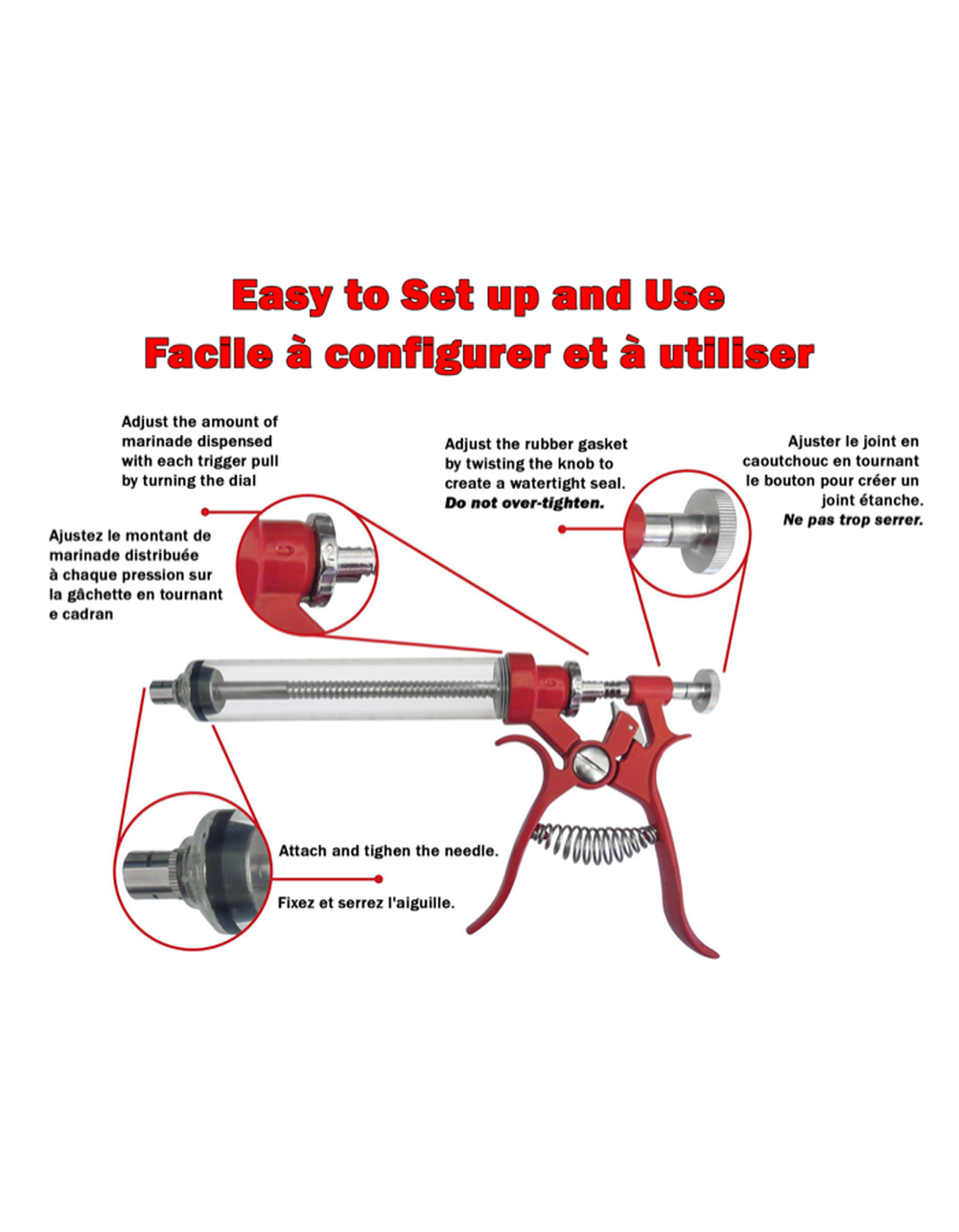 Lumber Jack Gun-Style Pistol Grip Marinade Injector Lumber Jack Chilliwack BBQ Supply