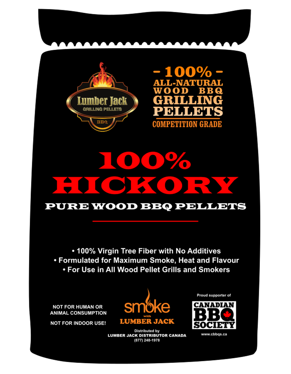 Lumber Jack 100% Hickory BBQ Pellets 20 lbs Lumber Jack Chilliwack BBQ Supply