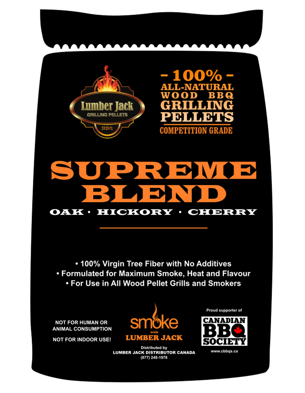 Lumber Jack Supreme Blend BBQ Pellets 40 lbs Lumber Jack Chilliwack BBQ Supply