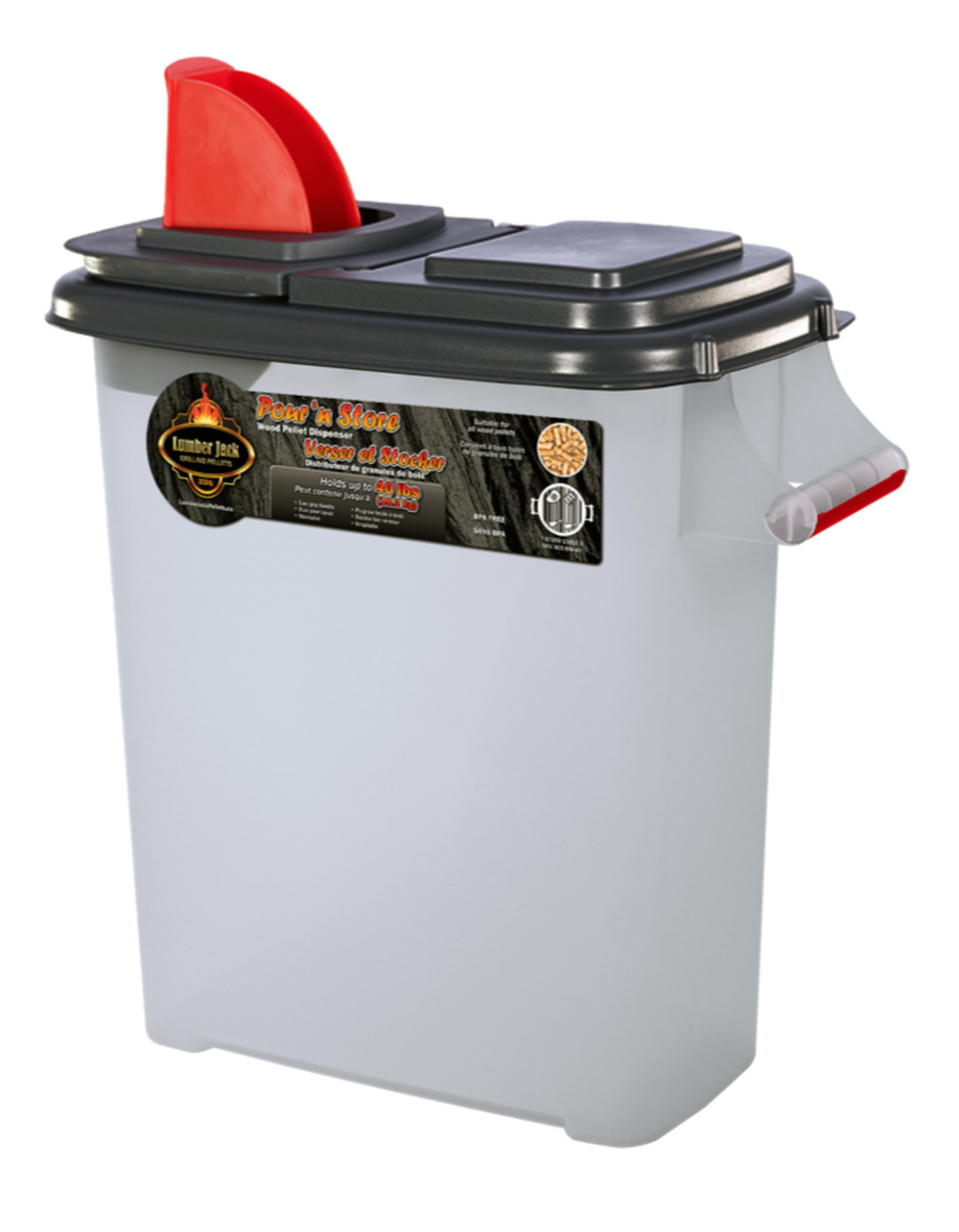 Lumber Jack Pour ‘N Store Wood Pellet Dispensers Lumber Jack Chilliwack BBQ Supply
