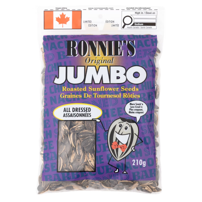 Ronnie’s Jumbo Roasted Sunflower Seeds