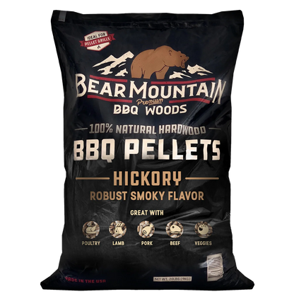 Bear Mountain Hickory BBQ Wood Pellets 20 lbs