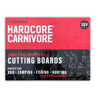 Hardcore Carnivore Disposable Cutting Board - pack of 30