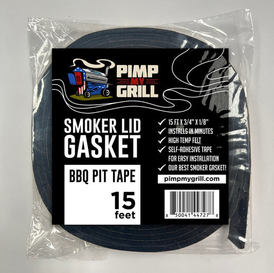 Pimp My Grill Smoker Gasket Seals Self-Adhesive High Temp Sealing , Grill Gaskets Tape 15ft