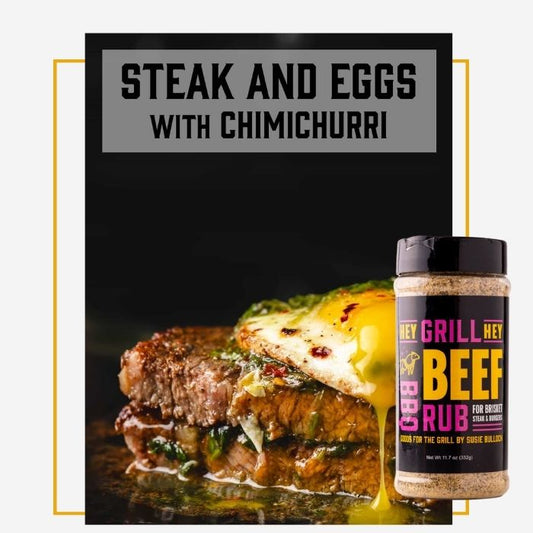 Steak and Eggs with Chimichurri Sauce