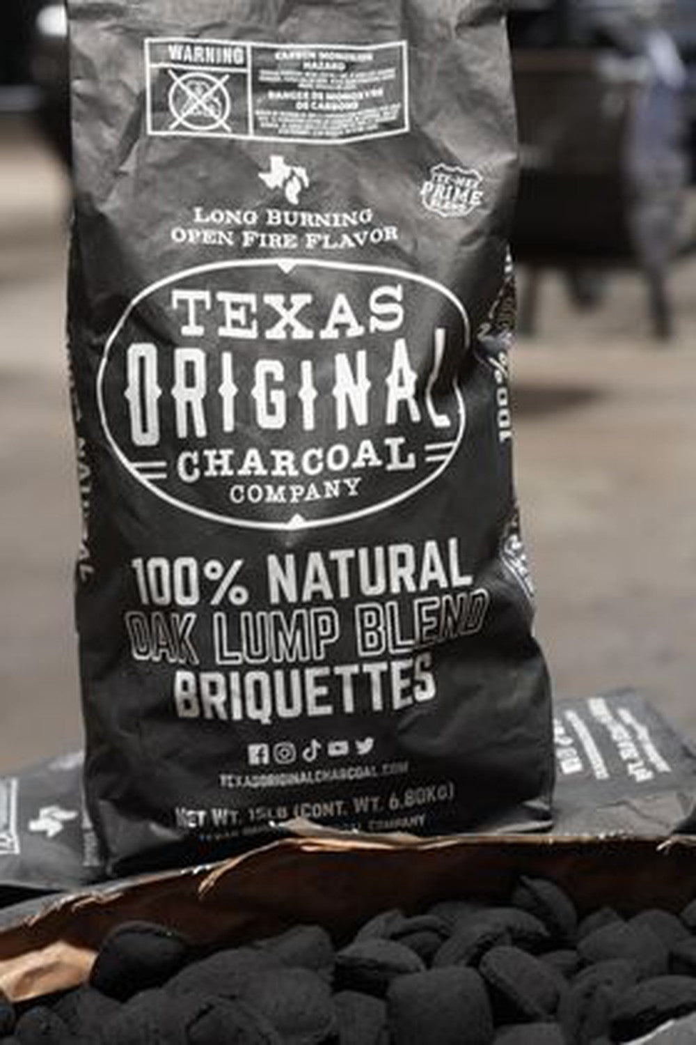 Texas Original Charcoal -100% Natural Oak Lump Blend Briquettes Premiun