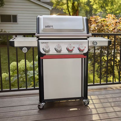 Weber Spirit SP-435 Natural GAs Front view on patio