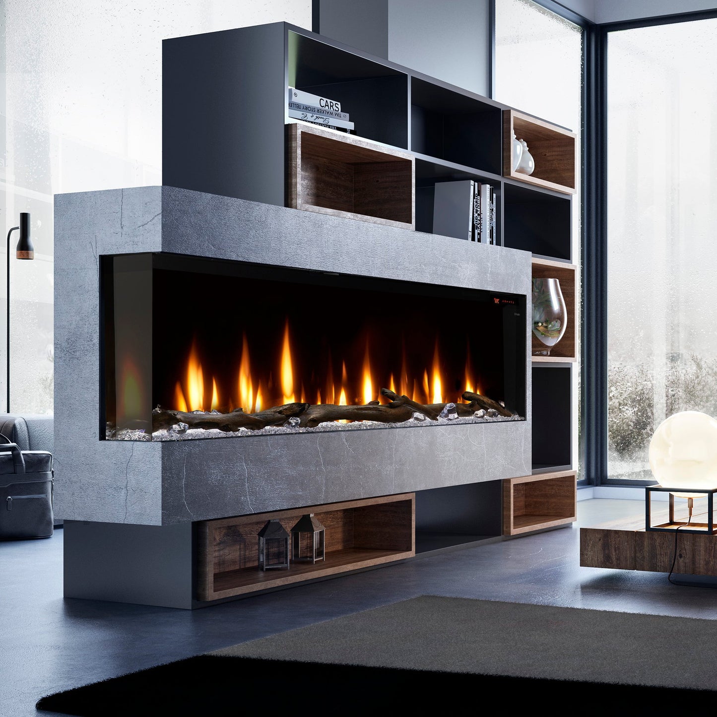 Ignite Bold Linear Electric Fireplace 74"