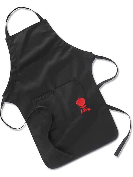 Weber Apron - Black with Embroidered Red Kettle Weber Chilliwack BBQ Supply