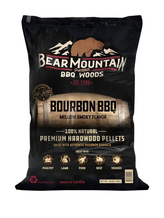 Bear Mountain Premium Pellets Bourbon 20lbs Bear Mountain BBQ Pellets Chilliwack BBQ Supply