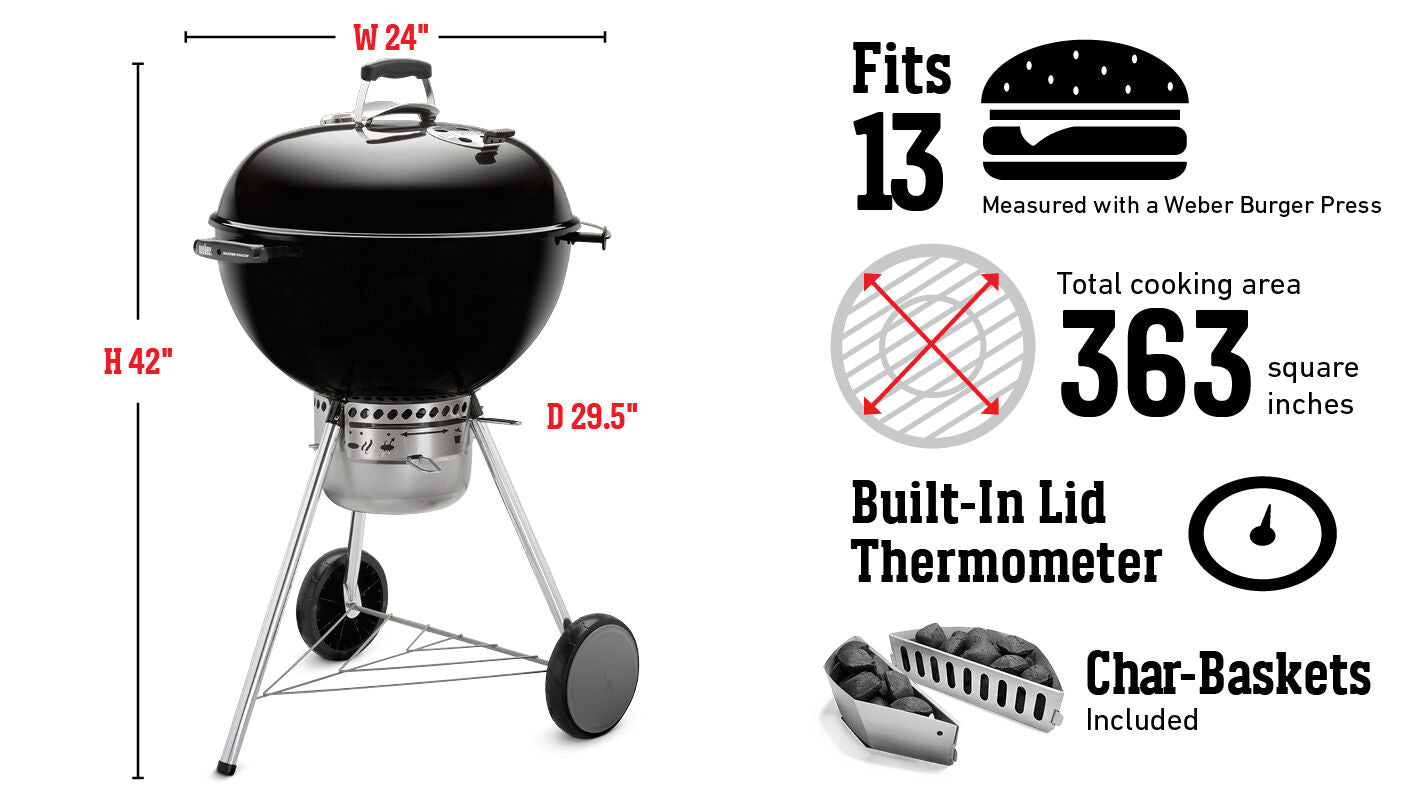 Master-Touch Charcoal Grill 22" Deep Ocean Blue Weber Chilliwack BBQ Supply