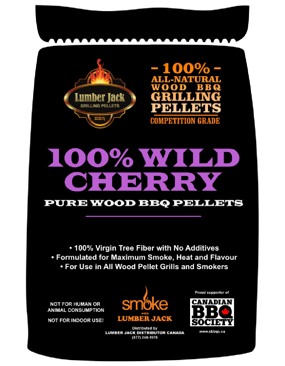 Lumber Jack 100% Wild Cherry BBQ Pellets 20 LB Lumber Jack Chilliwack BBQ Supply