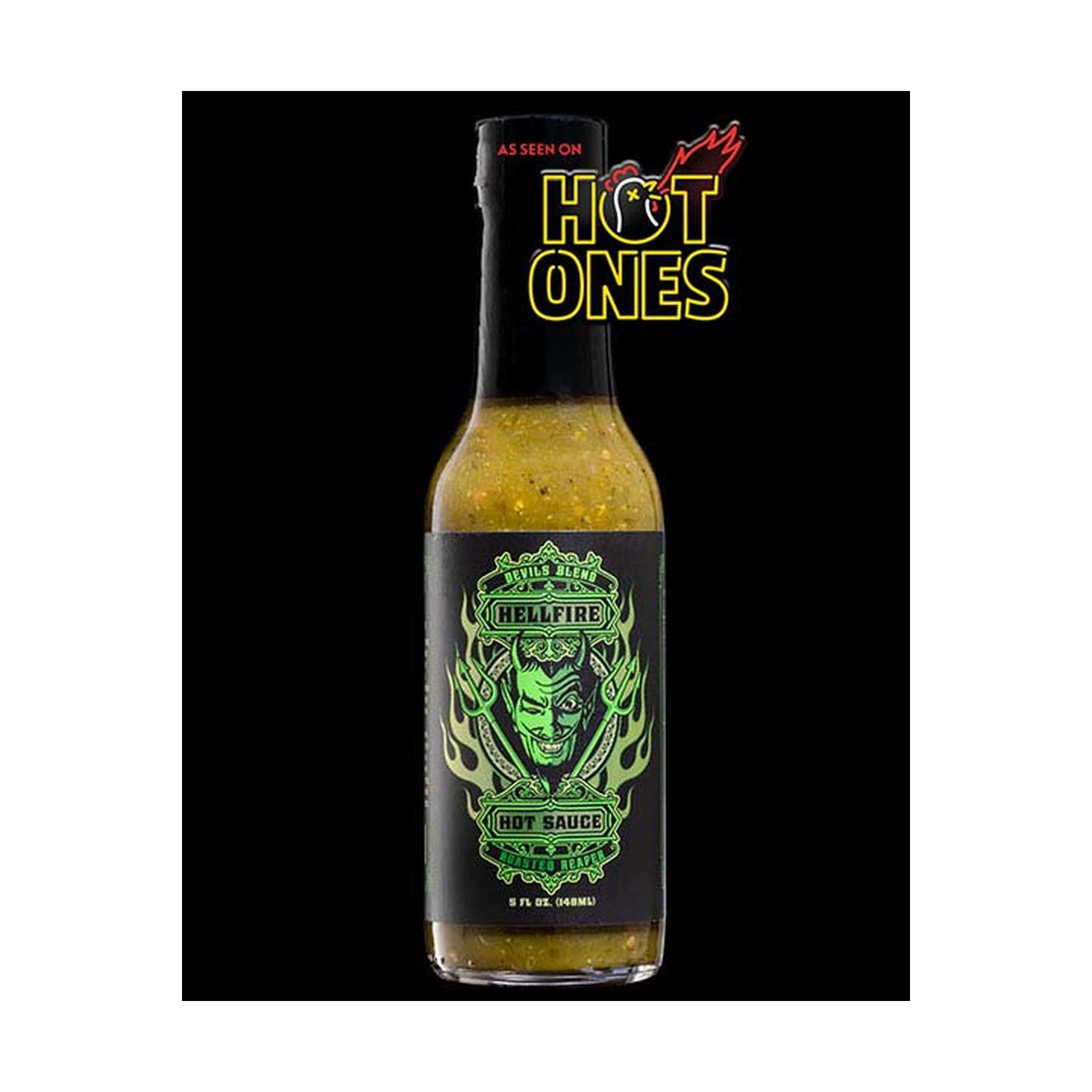 Hellfire Devil's Blend Roasted Reaper Hot Sauce Green Hellfire Hot Sauce Chilliwack BBQ Supply